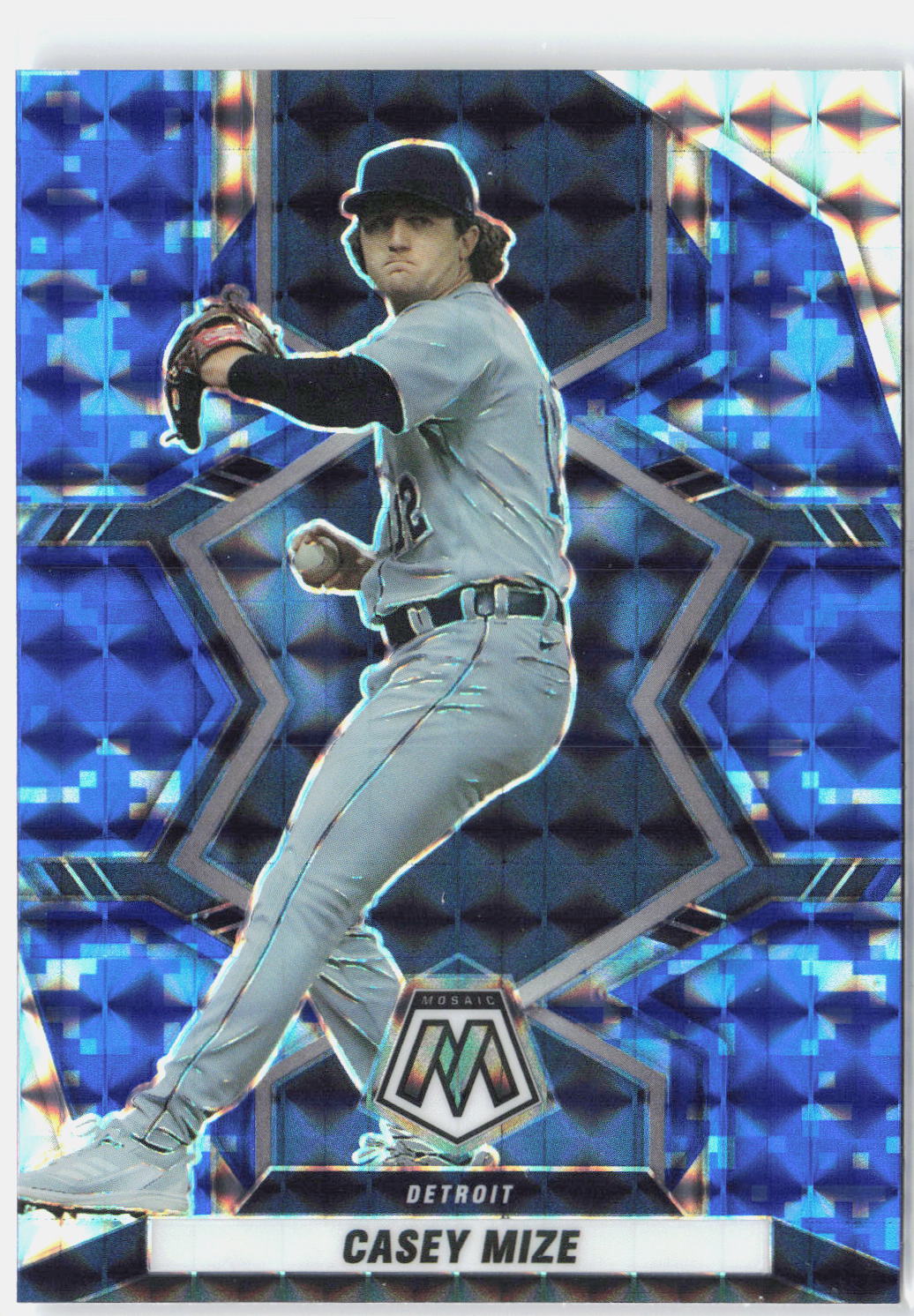 2022 Panini Mosaic #114 Casey Mize Blue Camo Mosaic