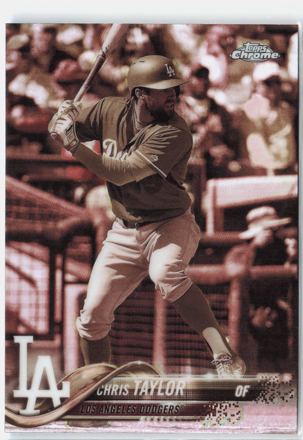2018 Topps Chrome #83 Chris Taylor Sepia Refractor