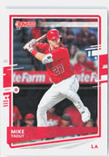 2020 Donruss #129b Mike Trout : "City of Angels" and old Donruss logo on back