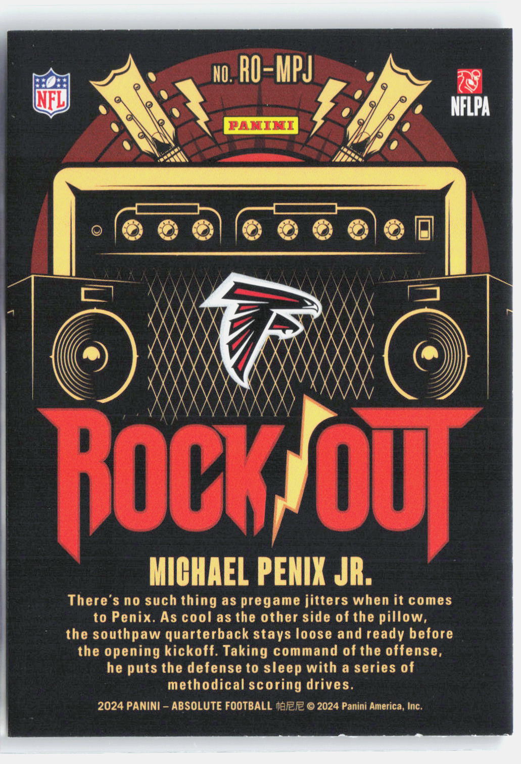 2024 Panini Absolute #RO-MPJ Michael Penix Jr. Rock Out