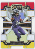 2023 Panini Select #10 Keaton Mitchell Red and Yellow Prizms Die Cuts