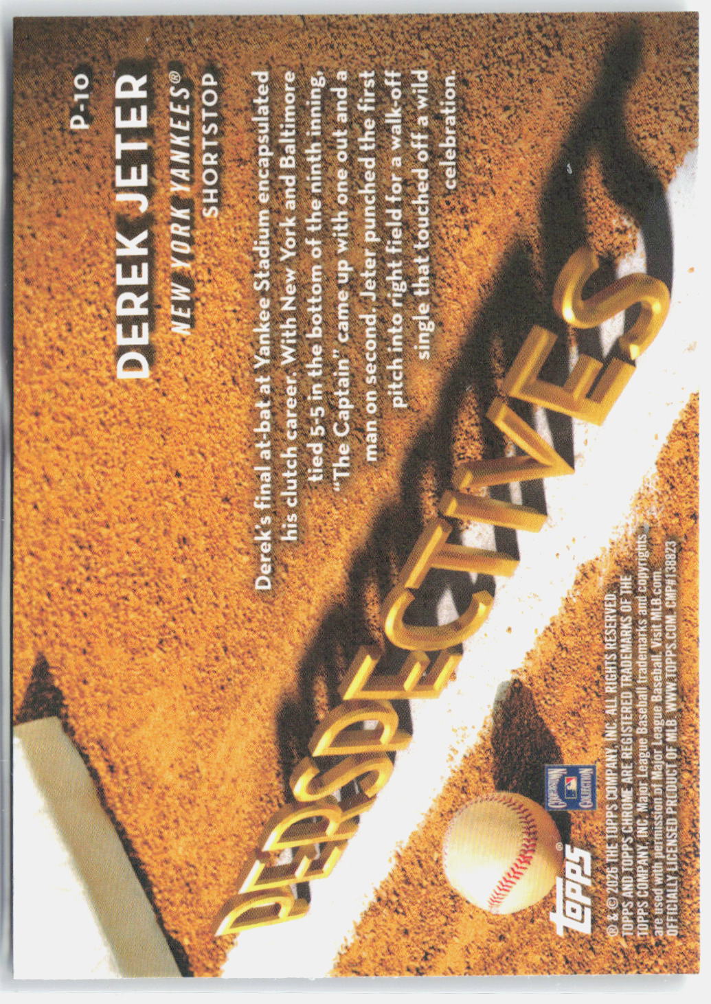 2026 Topps Chrome #P-10 Derek Jeter Perspectives