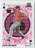 2022 Panini Mosaic #A-7 Justin Verlander Aces Pink Fluorescent Mosaic #/10